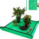 Repotting Mat for Indoor Plant Transplanting Control Mess, 26.8"X26.8" Waterproof Succulent Potting Mat Square Planting Tray Soil Change Mat Gardening Gifts for Plant Lovers (Pale Green)