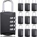 Moxweyeni 10 Pcs 4 Digit Combination Lock Small Combo Luggage Number Locks Outdoor Waterproof Padlock for Traveling Toolbox Gym Door Locker Suitcases Employee Hasp Storage