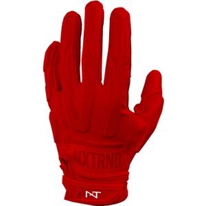 Nxtrnd G3 Padded Football Gloves, Sticky Padded Receiver Gloves, Lineman Gloves (Red, X-Large)