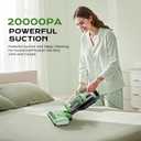 MYUAKO Mattress Vacuum Cleaner with UV-C Light & 140F Constant Heat, 20Kpa Powerful Suction Bed Vacuum for Pet Hair, Dander Baby Crib, Dual-Cup System with Extra HEPA Filter, Lightweight&16ft Cord