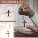 Wood Cross Necklace Bulk Natural Wood Cross Pendant for Bible Verse Party Favor Crucifix on Cord Christian Gift