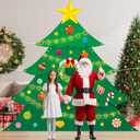 4PCS Christmas Tree Door Cover Decorations Merry Christmas Porch Banner Xmas Tree Large Door Backdrop Xmas Ball Hanging Banner for Front Door Winter Party Photo Booth Props Indoor Outdoor Supplies