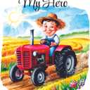 My Hero Quote Happy Farmer Smiling Farm Adventure Wall Decal Wall Dcor Vinyl Sticker Size: 20 x 20