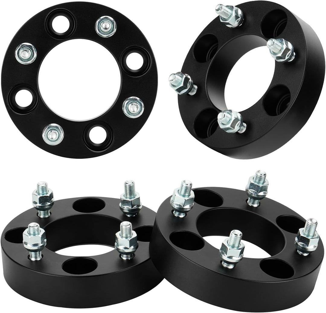 4X110 Wheel Adapters 1" for Honda Yamaha Suzuki Rancher Fourtrax Big Bea, Forged 4 Lug Wheel Spacers with 10x1.25 Studs 76mm Bore 4PCS