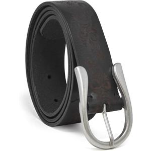 Timberland Women's Casual Leather Belt for Jeans (X-Large (37-43), Black (Etched)