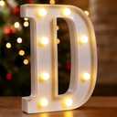 DyingSwan Small Led Marquee Letters, Light Up Letters, 8.58 Inch Led Letter Lights, Battery Powered Lighted Sign for Table, Party, Birthday, Christmas Decor (Letter D)