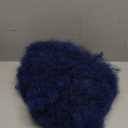 Short Loose Curly Wigs with Bangs for Black Women Blueberry Color Heat Resistant Fluffy Big Curly Afro Wig 250g (14 Inch, Dark BLUE)