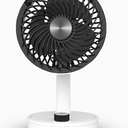 Sealy 5-Inch Cooling Desk Fan with Multi-Angle Adjustment and Low Noise, Battery-Powered, White