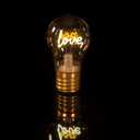 Love Cordless Lightbulb, Warm Light Only, Rechargeable USB-C Table Lamp, PC Moon Light for Bedroom, Home Decor Night Light, Gifts for Mother's Day, Mom, Wife, Husband, Family, Friends etc