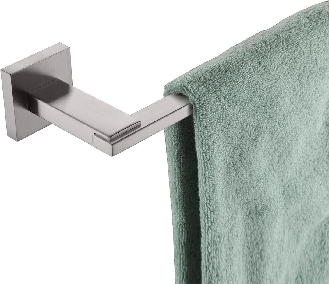 KOKOSIRI 32 Inch Bath Towel Bars Bathroom Towel Racks Towel Holder Towel Rods Kitchen Towel Hanger Bathroom Accessories Stainless Steel Wall Mounted Satin Nickel B4006BR-L32