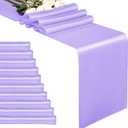 10-Pack Lavender 12 x 108 inches Long Premium Satin Table Runner for Wedding, Decorations for Birthday Parties, Banquets, Graduations, Engagements, Table Runners fit Rectange and Round Table
