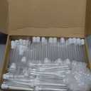 Flutesan 200 Pcs Clear Plastic Test Tubes 16 x 100 mm(10 ml) Test Tubes with Caps for Scientific Experiments, Halloween, Christmas, Scientific Themed Birthday Party Supplies, Candy Storage(White)