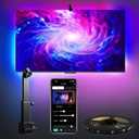 TV LED Backlight with Camera for 55-65 inch Screens, 13Ft LED Strip Lights Sync to Screen & Music, RGB Built in Chip Strip Lights Color Changing, Smart App Control, USB Power