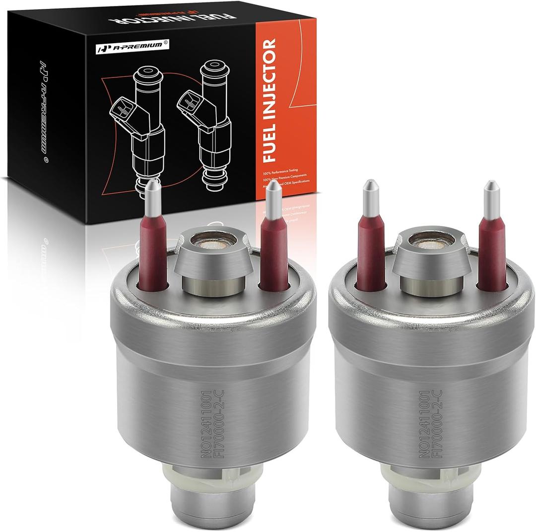 A-Premium Set of 2 Fuel Injectors Compatible with Chevrolet Tahoe, Blazer, Caprice & GMC Yukon, C1500 & Buick Roadmaster & Cadillac Brougham & Isuzu NPR & Oldsmobile, Replace# 17111864