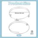 PH PandaHall 10pcs Stainless Steel Wire Bracelet Adjustable Bangle Bracelet Blank Cuff Bracelet with Removable Ball Bead Expandable Blank Bangle Bracelets for Jewelry Making, 2.5 inch - Platinum