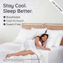 Bambaw 100% Viscose Derived from Bamboo Sheets Queen Size Deep Pocket Set 4pcs Hotel Luxury Bed Sheets Set, Fits Up to 16'' with Elastic Corner Straps, Ultra Soft Cooling Sheets Queen Size (White)