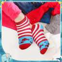 Zoooyawn 8 Pairs Funny Crazy Silly Socks Red and White Book Socks Gifts Novelty Cat Costumes Accessories Outfit for Adult