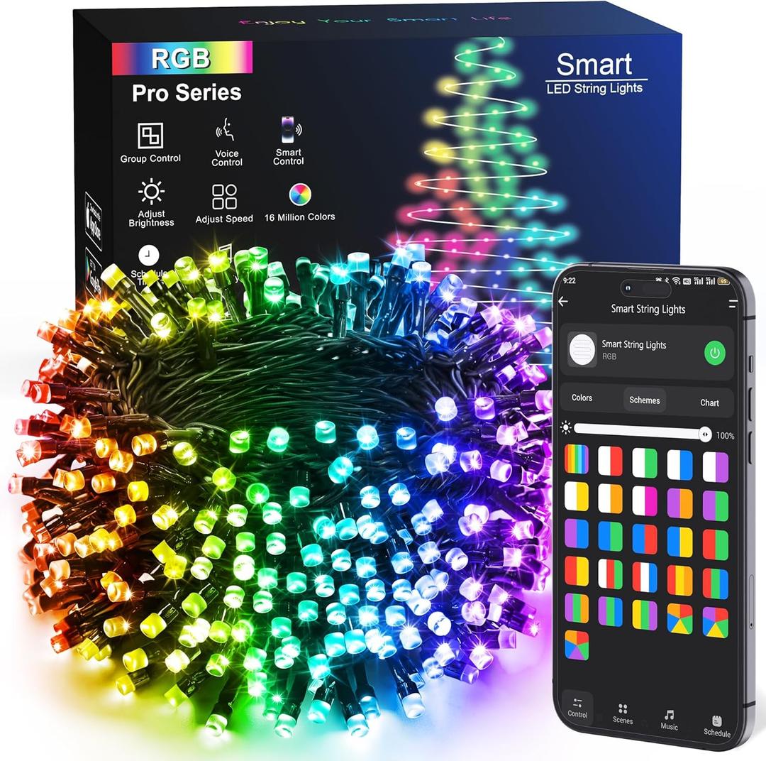 Brizled Pro Smart Christmas Lights, 66ft 200 LED WiFi Christmas Tree Lights, App Controlled RGB Color Changing Xmas Lights String Works with Alexa & Google Home for Holiday Xmas Party Indoor Outdoor