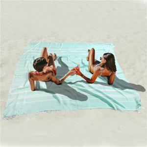 Giant Huge Thin Boho Throw Blanket Turkish Beach Blanket Towel Jumbo Extra Large XL XXL Big Oversized Outdoor Picnic Accessories Airplane Travel Essentials Camping Gears Must Haves Yard Yoga Mat Aqua (72 x 72 inch)