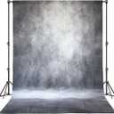 Abstract Professional Photography Backdrop for Portrait Photo Props Booth Background Photoshoot Studio with Polyester Fabric Roller Pocket on Top (8x10ft, Grey, No Stand)
