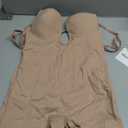 Slimers Backless Shapewear Tummy Control: Low Back Plunge Shapewear Bodysuit - Slimming Built-In Bra Full Body shaper Woman (Medium, Skin-pink)