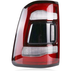 LED Tail Lights Assembly Without Blind Spot Compatible with Ram 1500 2019 2020 2021 2022 Left Driver Side Taillights Rear Brake Light Tail Lamps Replace 55112993AB Black Smoke