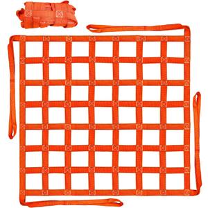 Cargo Lifting Net 3.28' x 3.28', Lifting Net Straps for Hoist 661lbs Load Capacity, Nylon Sling Hoisting Net 10CM Square Hole for Construction Rigging Moving Towing Hoisting Loading Unloading