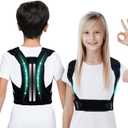 Lexniush Professional Posture Corrector for Kids and Teens, Updated Upper Back Posture Brace for Teenagers Boys Girls Spinal Support to Improve Slouch, Prevent Humpback, Back Pain Relief (Small (Pack of 1), Upgrade/Black)