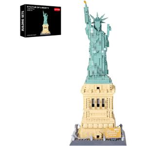 Statue of Liberty Building Blocks Sets Collectible New York City Architecture Souvenir Model World Famous Landmark Building Kits Toys Gift for Adults Kids and Teens 1409PCS