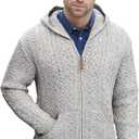 Aran Crafts Ireland Full Zip Mene Cardi, Size Large