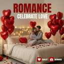 18 Inch Red Heart Balloons, 50 Pcs Valentine's Day Foil Heart Shaped Balloons Decoration for Romantic Valentines Wedding Bridal Shower Anniversary Engagement Valentine's Day Party Supplies