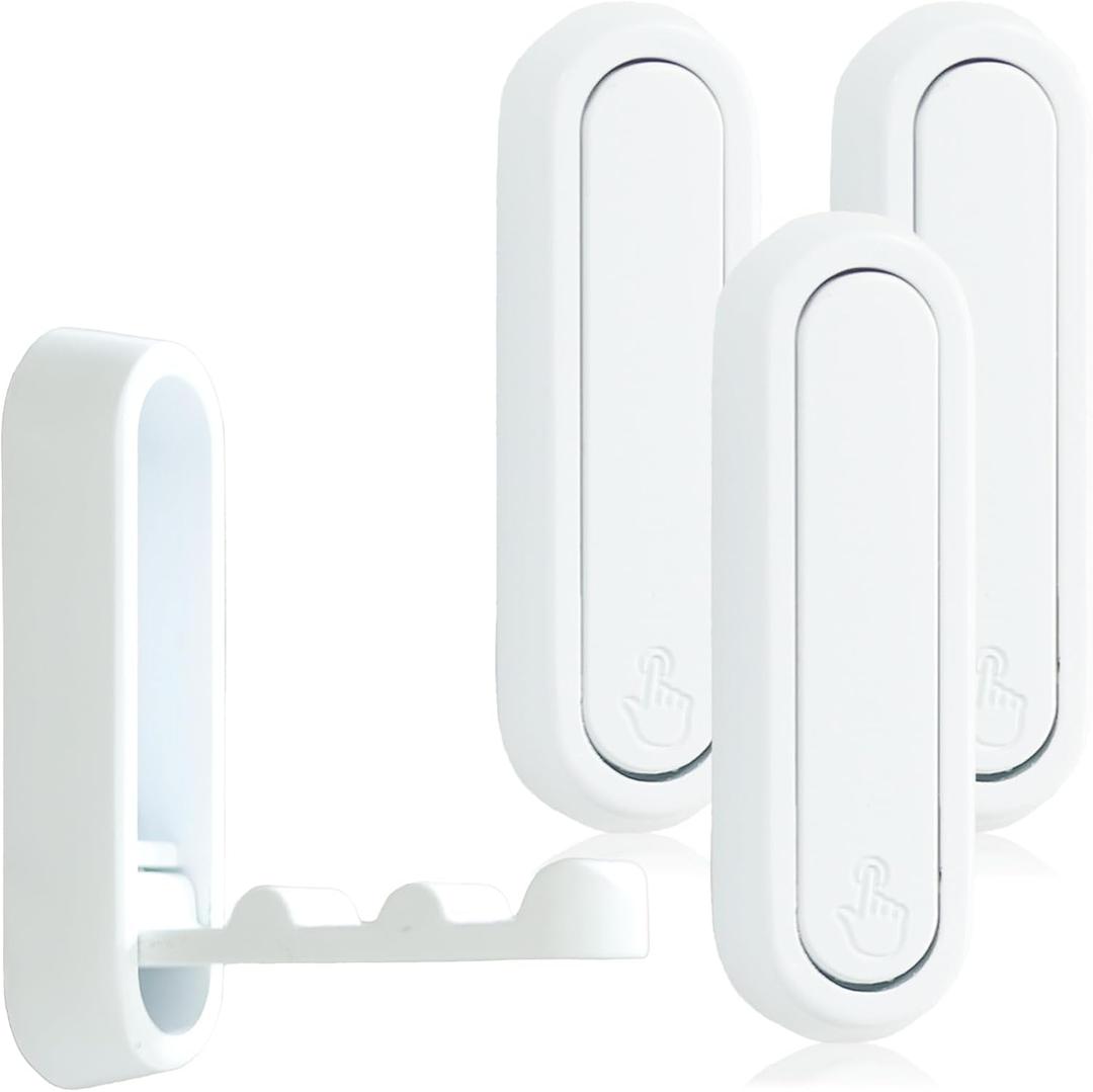 4PCS Folding Wall Hooks, Heavy Duty Metal Foldable Coat Hook Shower Hook, Space-Saving Elliptical Utility Hook for Hanging, Zinc Alloy Fold Up Hooks for Bathroom, Kitchen, Towels, Coats, Bags (White)