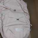 The North Face Women's Borealis Commuter Laptop Backpack | Everyday Travel Bag with 16" Laptop Sleeve, Women-Specific Fit, Reflective Details, Pink Moss Dark Heather/Gardenia White-NPF, One Size