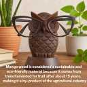 Birthday Gifts for Women Wooden Owl Glasses Holder Night Stand Reading Eyeglass Spectacle Retainer Gifts for Adults Women Men Him Her Mom Dad Car