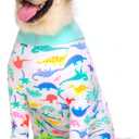 White Dinosaur Surgery Recovery Suit female male for Dogs After Surgery Medium Large Dogs Onesie,Lightweight Dog recovery suit for Shedding Prevent Licking Surgical Wound,Dog Pajamas Pjs ,Full Belly (32 (Chest 32.28 in | Backlength 22.05 in))