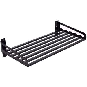 Bathroom Shelf Wall Mounted Storage Rack, Metal, Black it is Made of Thick Materials