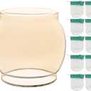 10-Pack Lantern Mantles & Glass Globe Replacement, Compatible with Coleman Lantern Parts & Ozark Trail Lanterns, Fits R690B051 & Other Fuel Lantern Models 200A/B,242/A/B/C