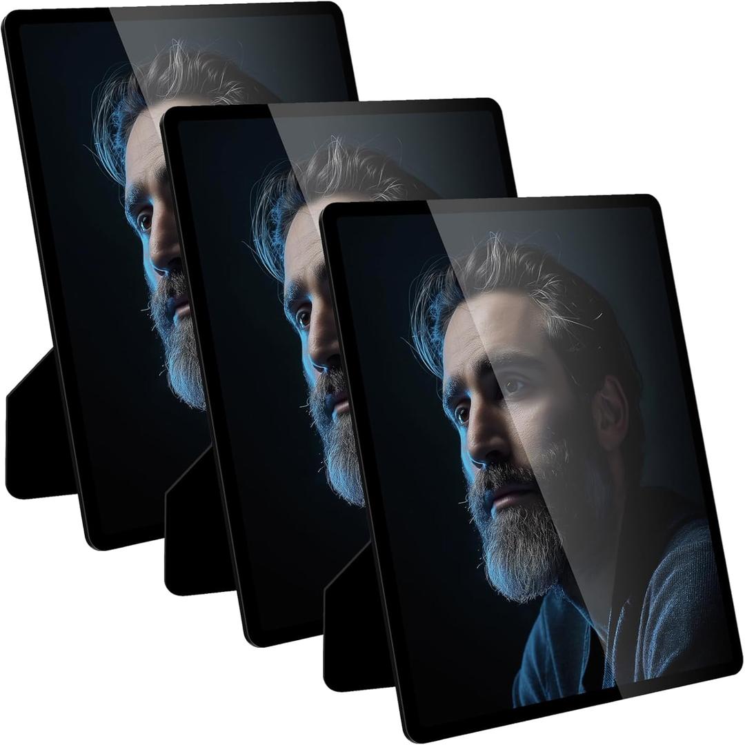 8x10 Picture Frames Black Set of 3 Pack - 8 x 10' Black Frame with Round Corners, Photo Frames 10 x 8 Great for hanging wall and tabletop (3 Pack 8x10, black)