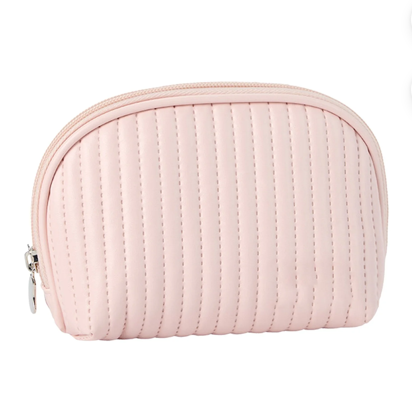 Bradem Cute Makeup Bag Mini Cosmetic Pouch for Women Small Quilted Beauty Bag Handy Zipper Pouch Cosmetic Bag Cosmetic Bag Pink,