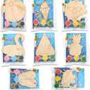 Saypacck 24 Pcs Party Favors Wooden Painting Craft Kits Birthday Party Supplies with Organza Bag for Goodie Bags Fillers Adult Thank You Gifts(Summer Beach)