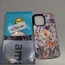 Goodon for iPhone 15 Pro Max Wallet Case with Card Holder,RFID-Blocking,Aesthetic Vintage Floral Girly Shell,Trendy Unique Cool Retro Protective Phone Cover for Women Girls - Marble Pressed Flowers