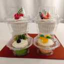 50 pc Clear Individual Cupcake Containers Clear Single Cupcake ContainerPlastic Cupcake Holders Carrier, Transparent Plastic Muffin Containers