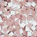 1LB Large Size Pink Mosaic Tiles for Crafts Bulk, 1Inch 12 Colors Options Big Square Shaped Glass Tiles Stained Pieces for Home Handmade Gifts Mosaic Project Supplies