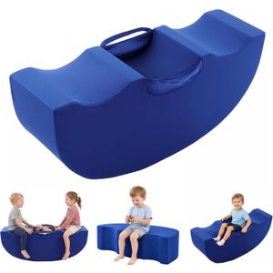 BALAPET Kids Sensory Rocking Chair, 2-Person Foam Seesaw, Navy Blue, 43×19×12in