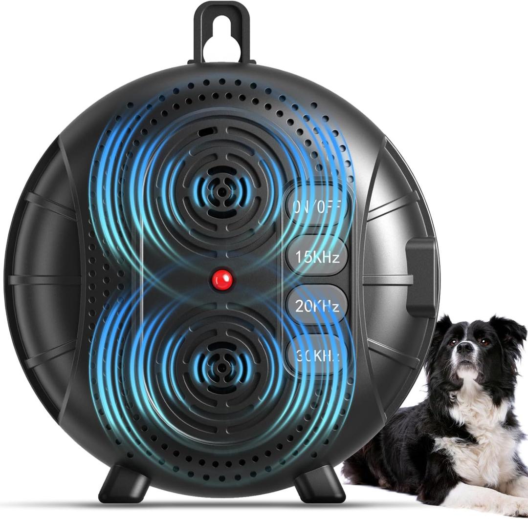 Anti Barking Device for Dogs, Rechargeable Ultrasonic Bark Box with 3 Adjustable Modes, Safe Dog Bark Deterrent Device with 35ft Range Indoor and Outdoor Use