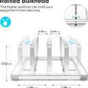 OMOTON Vertical Laptop Stand for Desk, Acrylic Dual Laptop Holder Desktop Clear Adjustable Dock for MacBook Pro Air, HP, All Gaming Laptops up to 17 (Clear, Dual Slot)