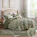 Madison Park Reversible Vintage Floral Comforter Set, 7PC King Bedding Set