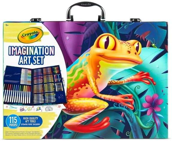 Imagination Art Coloring Set, 115 Pcs, Art & Craft Kit, Drawing & Coloring Supplies, Creative Gifts for Kids - Portable Art Studio for A Beginner Child to Take Anywhere
