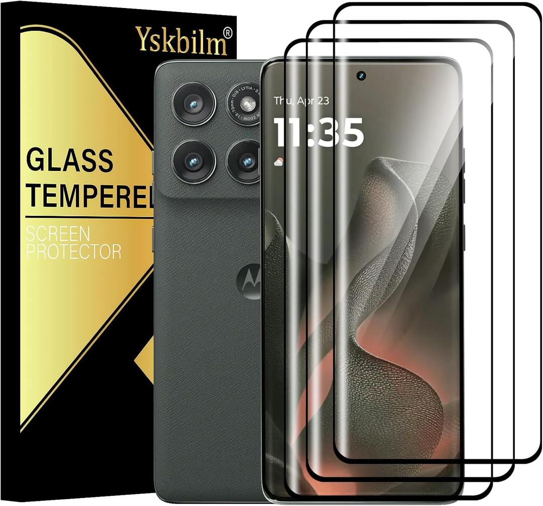 (3 Pack) For Motorola Edge 2025 Screen Protector,HD-Clear 9H Tempered Glass [3D Touch][Bubble-Free][Anti-Scratch] Screen Protector Glass For Motorola Edge 2025/60 Fusion /60 Pro