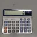 Desktop Calculator Extra Large 5in LCD Display 12-Digit Big Button Giant Accounting Calculator, Battery & Solar Powered, for Office Business & Home(OS-6815)